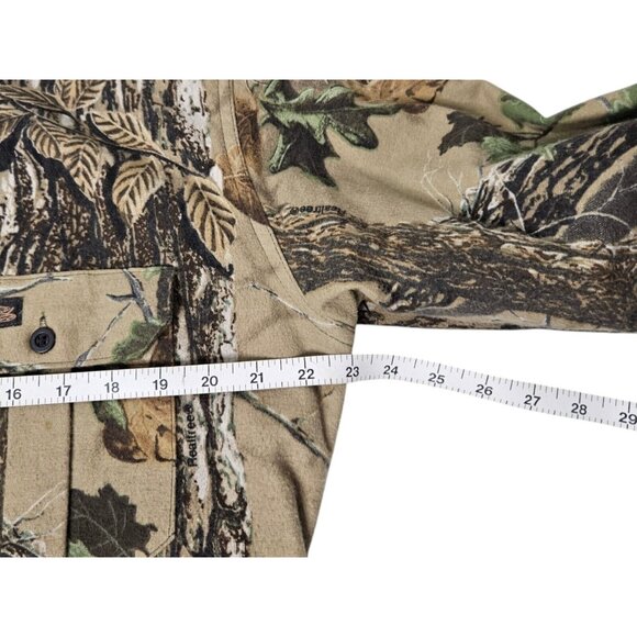 VTG Rattlers Brand Chamois Realtree Camo Shirt Men's Medium Hunting Button Up - Picture 9 of 10